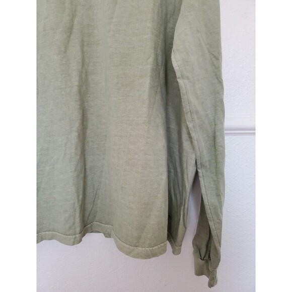 Crazy Shirts Hemp Dyed Jeep Shirt Long Sleeves Mens Sz L Green Front Back Print - Picture 3 of 16